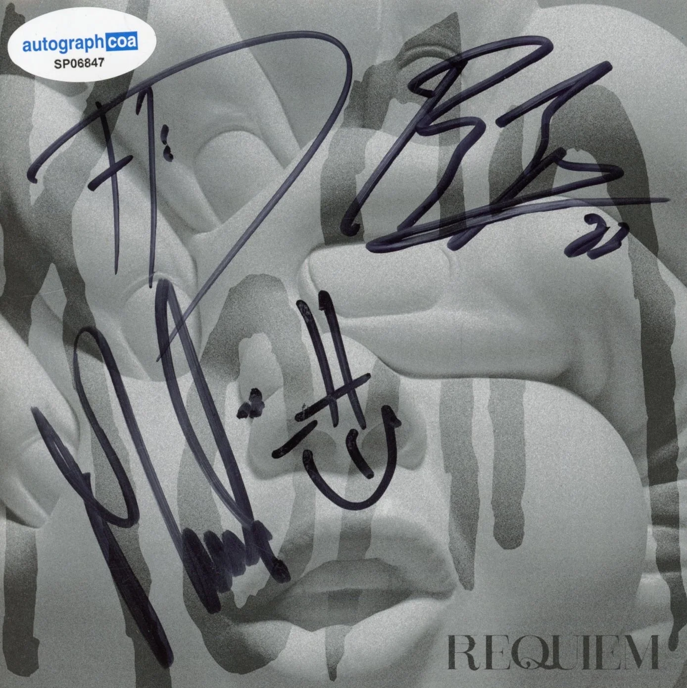 Korn Band Signed Autograph Requiem CD Framed Display Jonathan Davis x4 ACOA COA, image 3