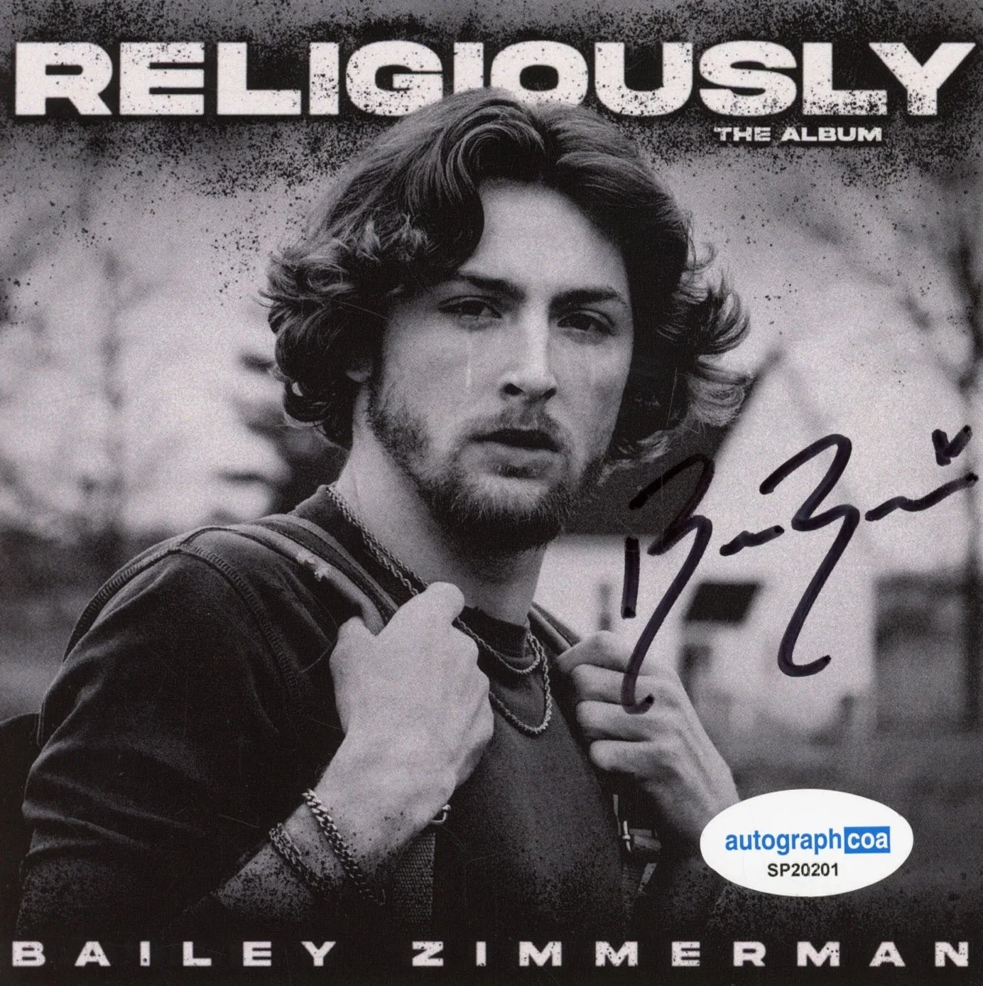 Bailey Zimmerman Signed Autograph Religiously CD Framed Matted Display ACOA COA, image 2