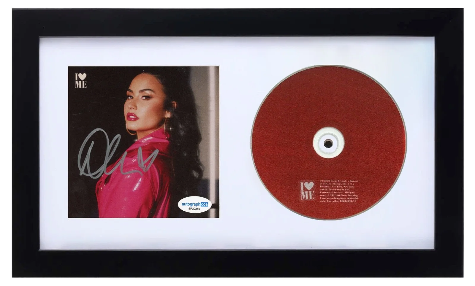Demi Lovato Signed Autograph I Love Me CD Framed Matted Display Singer ACOA COA, изображение 2