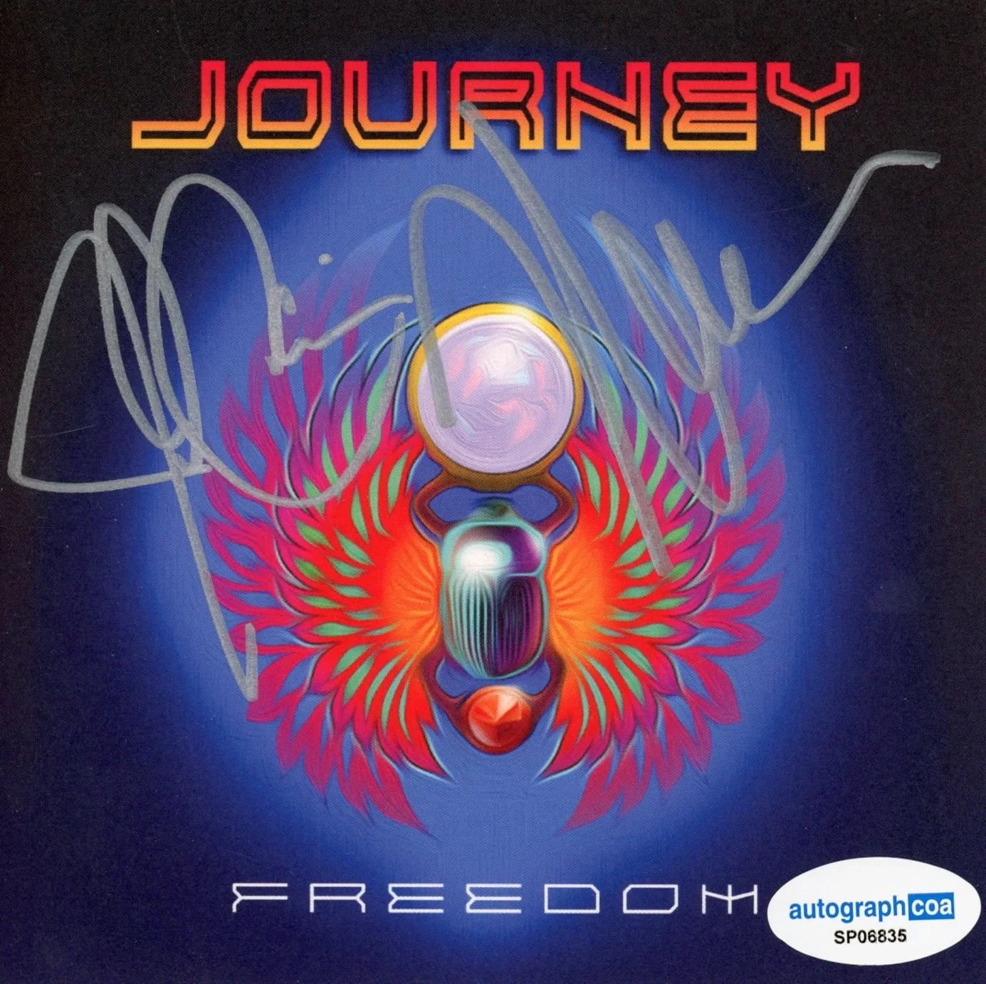 Journey Band Signed Autograph Freedom CD Framed Neal Schon & Jonathan Cain ACOA, изображение 2