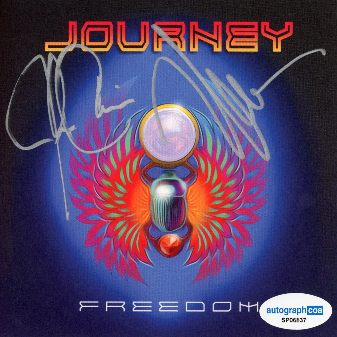 Journey Band Signed Autograph Freedom CD Framed Neal Schon & Jonathan Cain ACOA, изображение 4