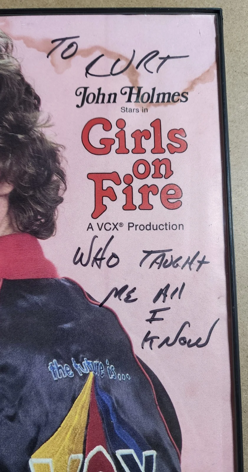 JOHN HOLMES - Rare Hand SIGNED / Autographed Vintage Photo - GIRLS ON FIRE, изображение 3