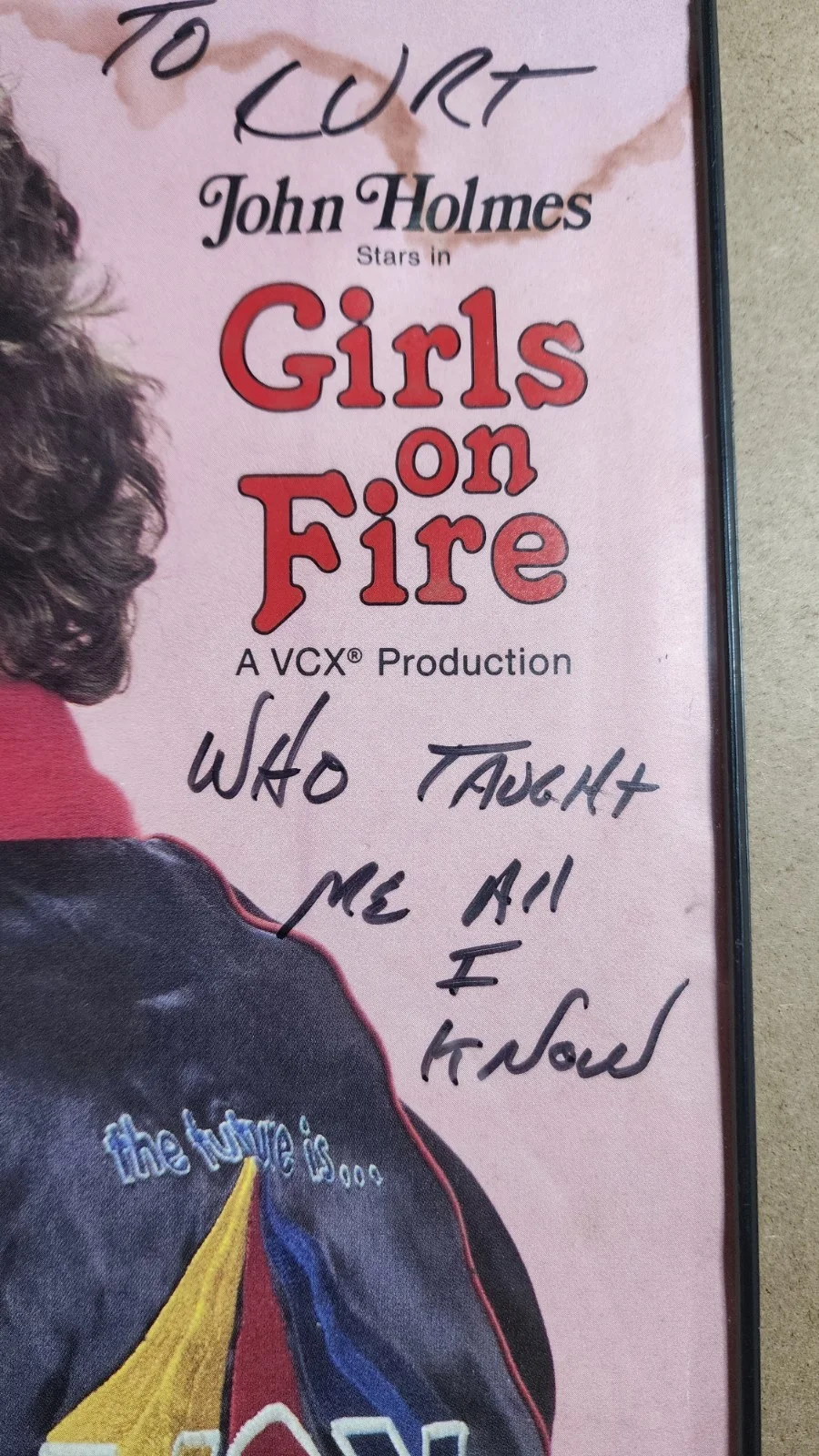 JOHN HOLMES - Rare Hand SIGNED / Autographed Vintage Photo - GIRLS ON FIRE, изображение 4