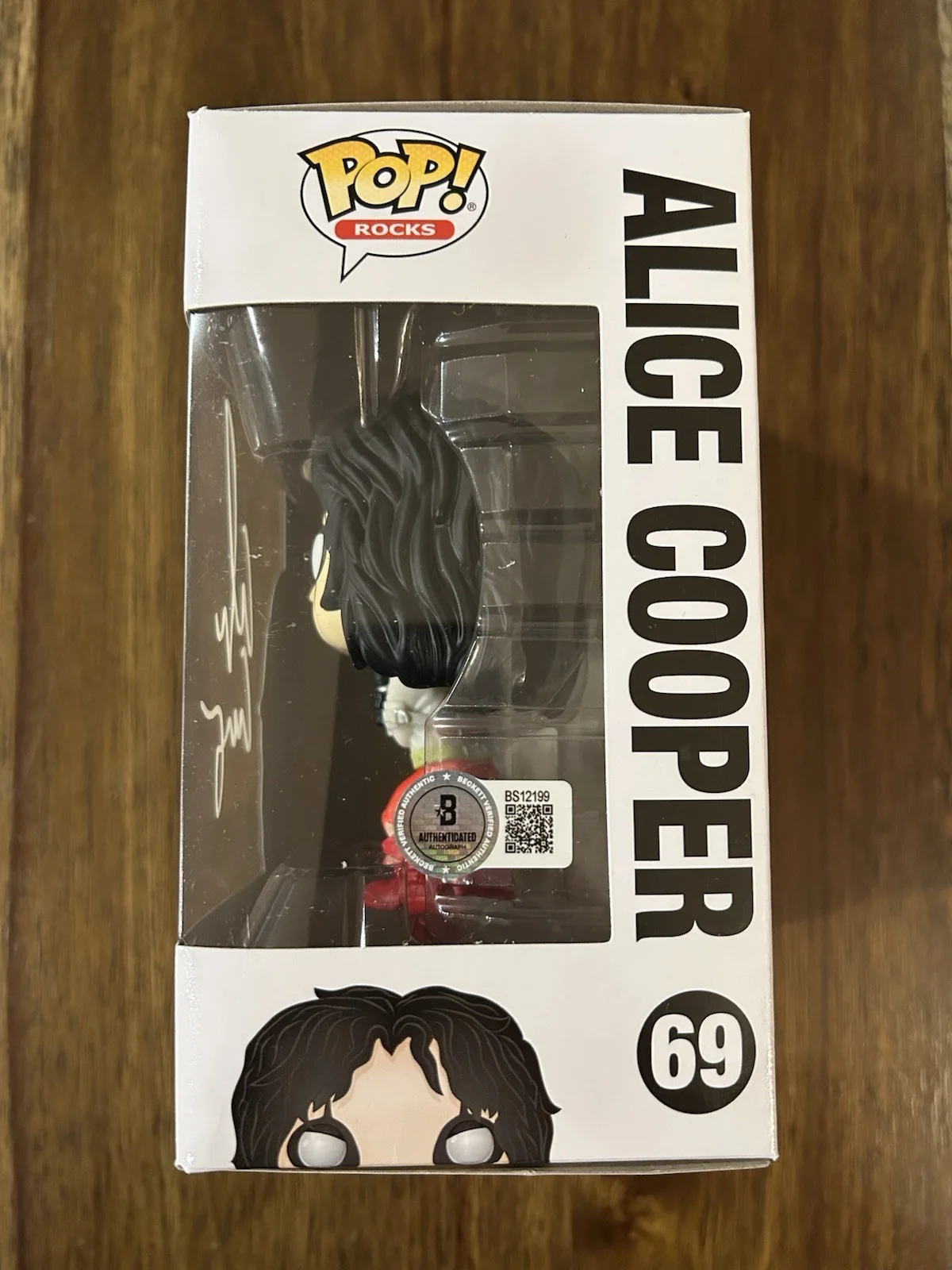 ‘Alice Cooper’ Signed Funko Pop #69 Beckett Autograph, image 2