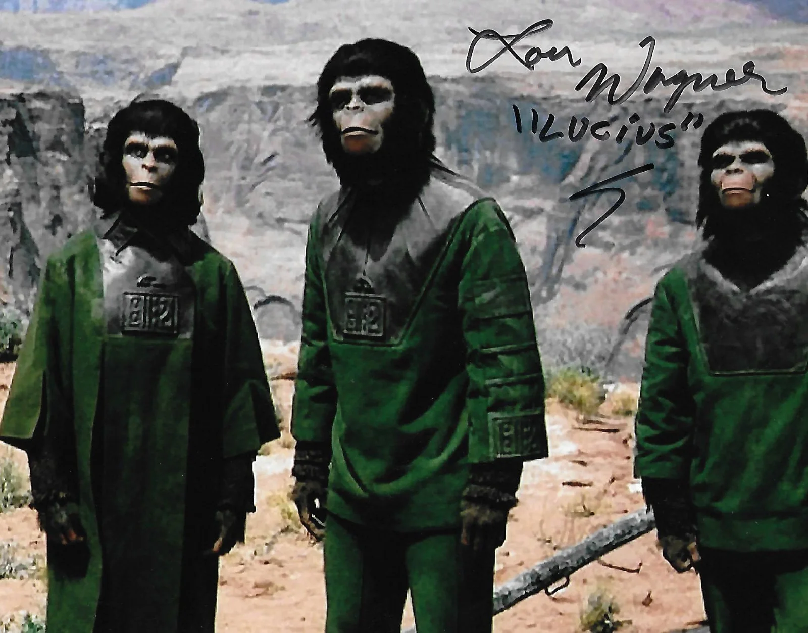 Lou Wagner — Lou Wagner auto/sign 8x10 photo Planet of the Apes Airport Actor RARE COA LOOK!!