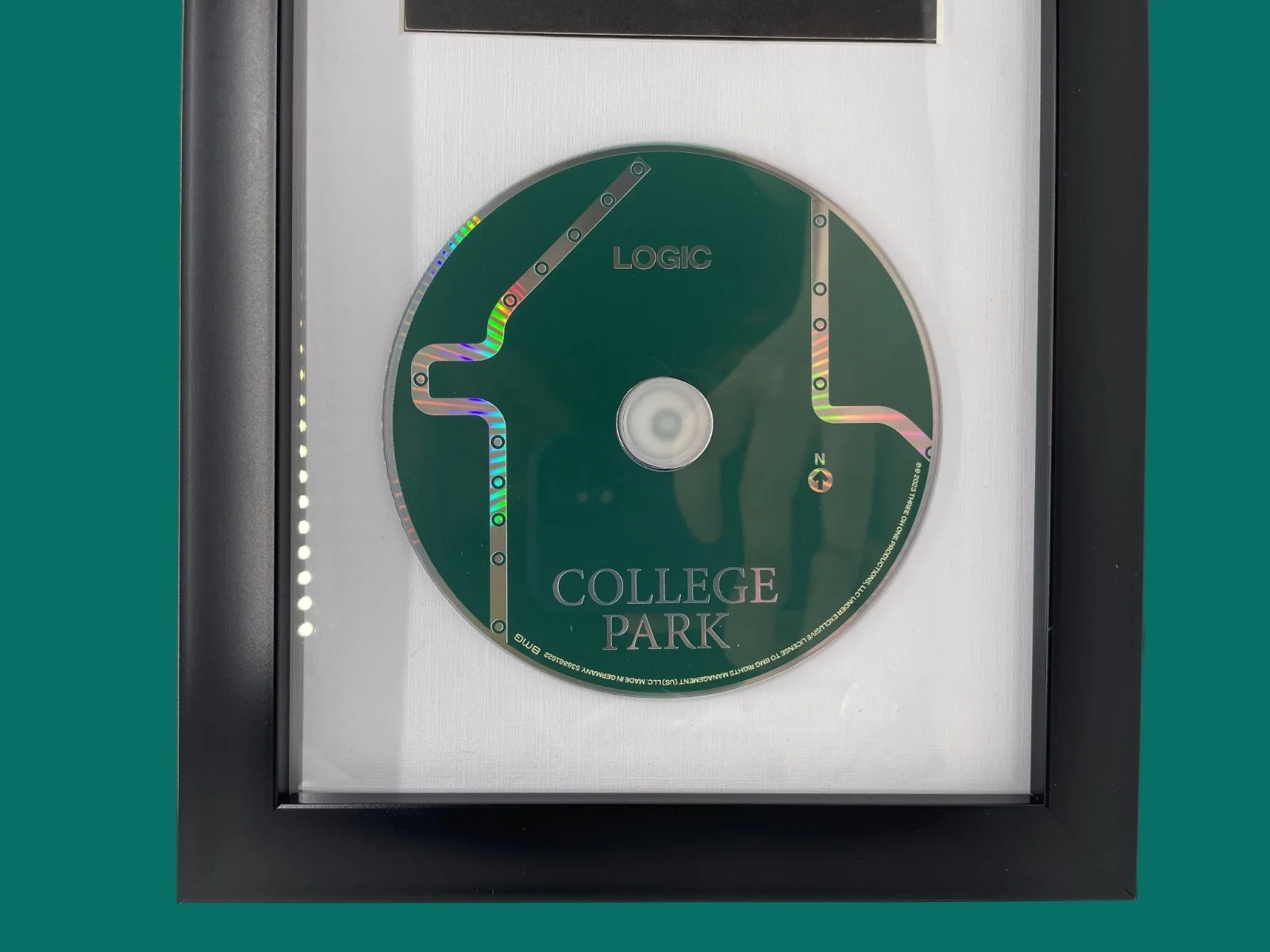 Logic Signed College Park Framed CD Autograph, image 3
