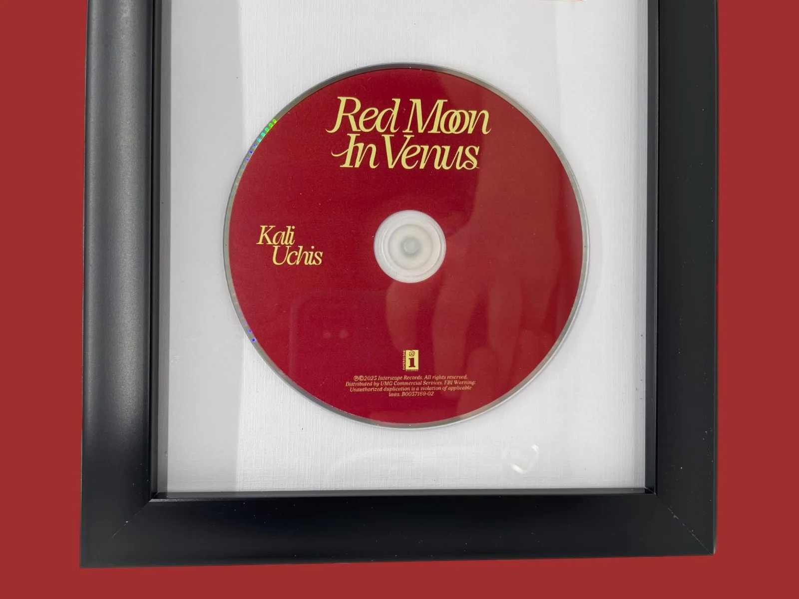 Kali Uchis Signed Red Moon in Venus Framed CD Autograph, image 3