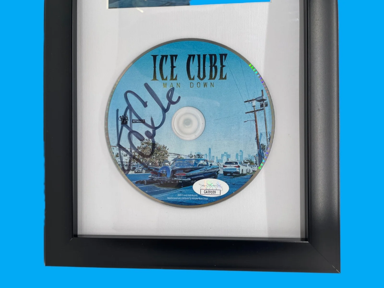 Ice Cube Hand Signed Man Down Framed CD Authentic Autograph JSA COA, image 3