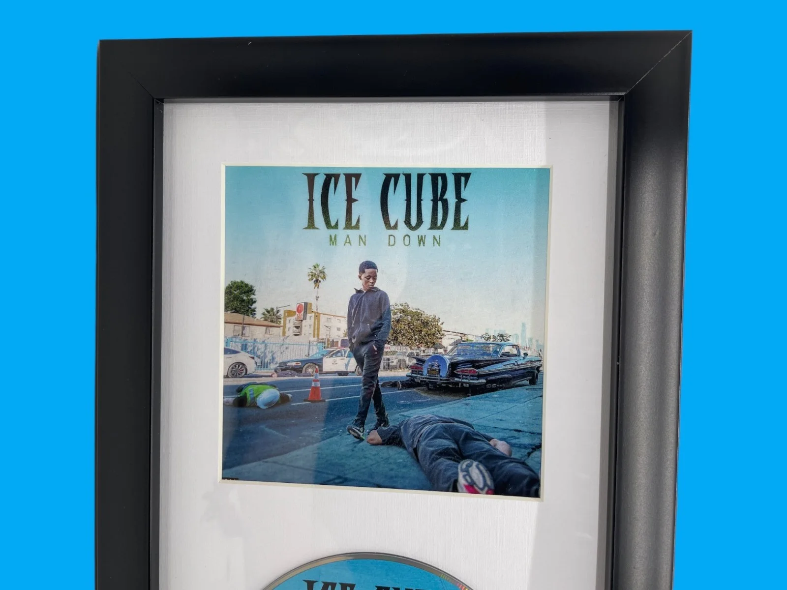 Ice Cube Hand Signed Man Down Framed CD Authentic Autograph JSA COA, image 4