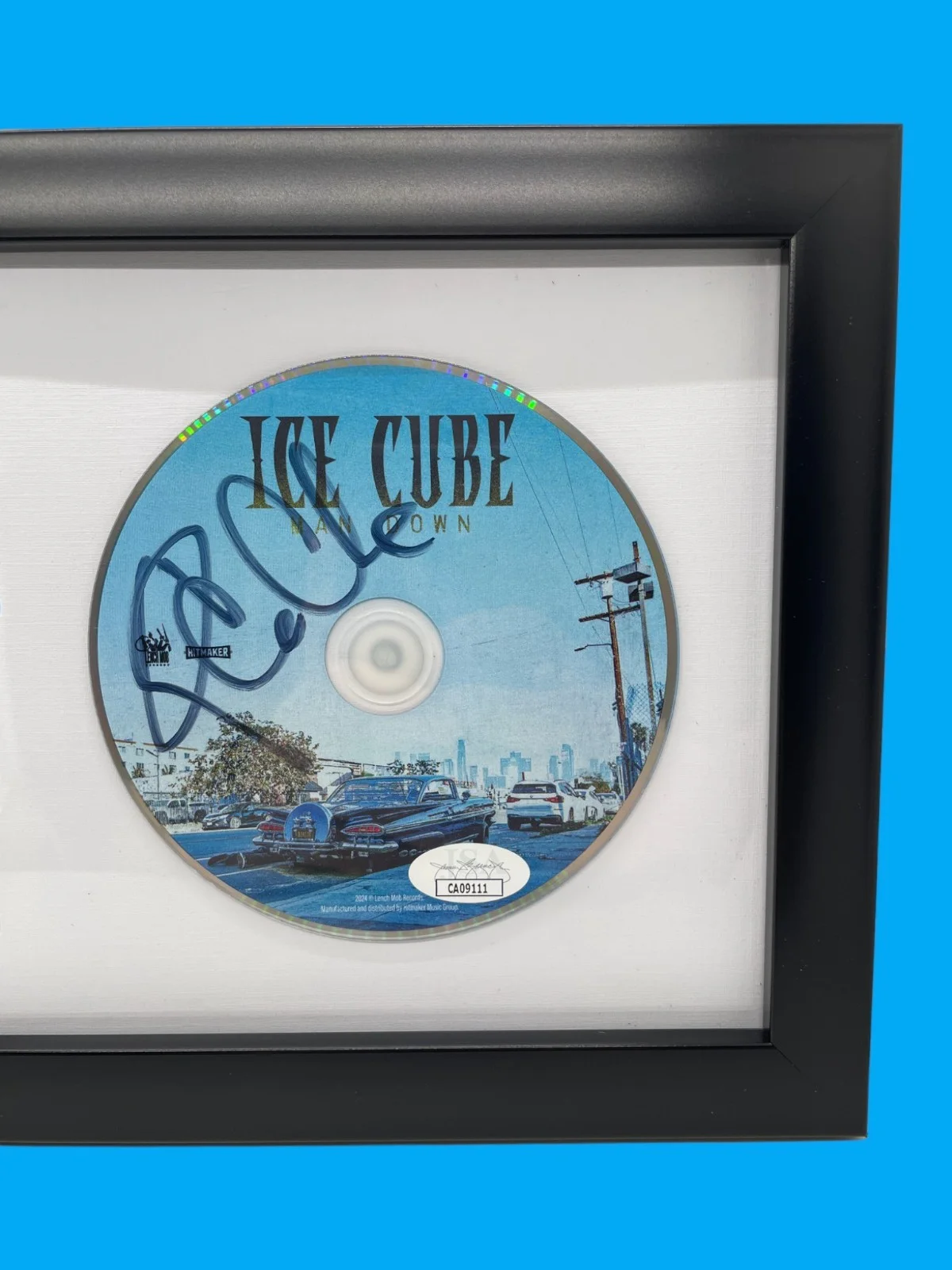 Ice Cube Hand Signed Man Down Framed CD Authentic Autograph JSA COA, image 3