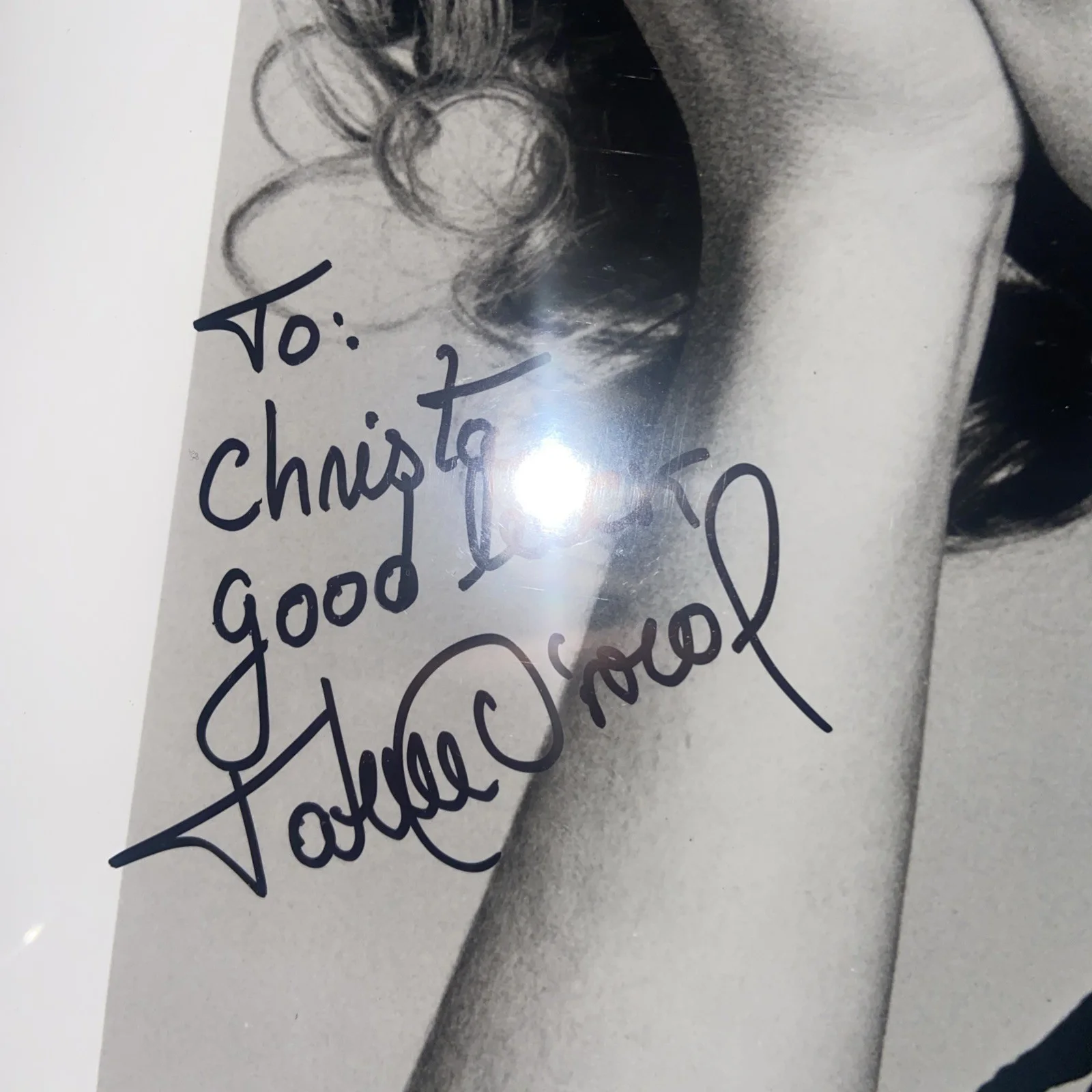 Tatum O'Neal — Tatum O'Neal, Hand-Signed Personalized Autographed 8x10 B&W Photo bad news bears, изображение 2