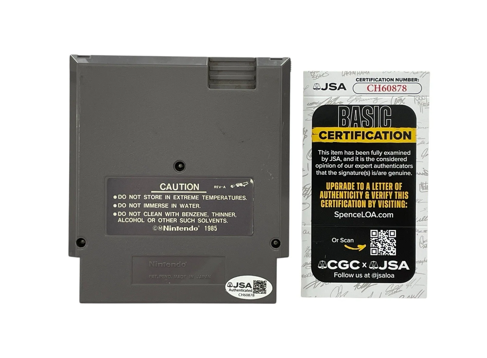 Mike DeLuna — Friday the 13th Signed Nintendo Game Cartridge Mike DeLuna Jason Voorhees JSA, image 3