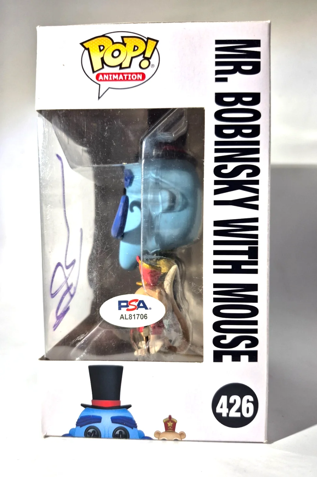 Neil Gaiman — NEIL GAIMAN SIGNED AUTOGRAPHED CORALINE MR. BOBINSKY W/MOUSE FUNKO POP PSA COA, изображение 4