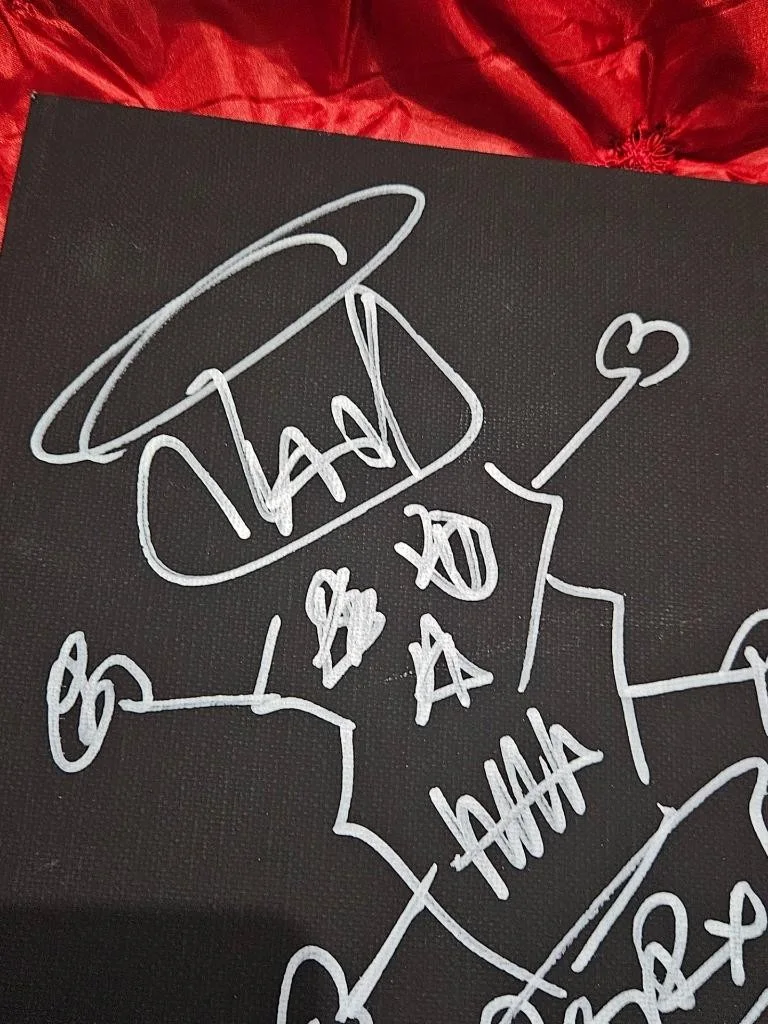 SLASH GUITARIST HAND SIGNED AUTOGRAPHED 8X10 DRAWING GUNS N ROSES ROCK BAND COA, изображение 2