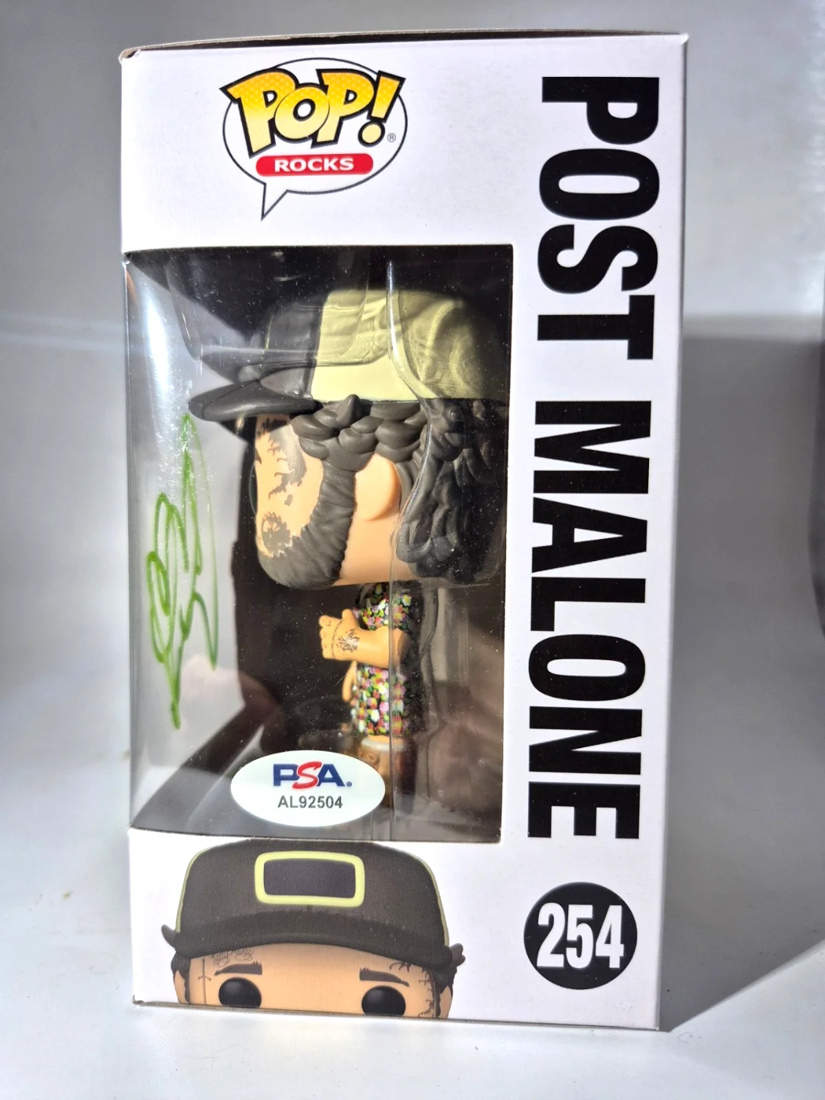 POST MALONE SIGNED AUTOGRAPHED FUNKO POP 254 SUNFLOWER WHITE IVERSON PSA COA, image 4