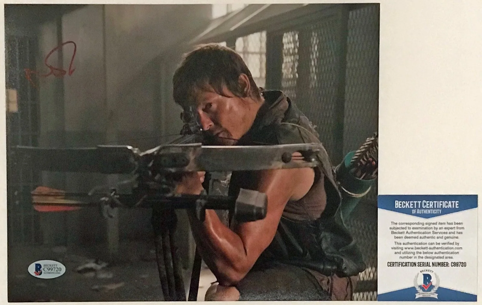 Andrew Lincoln — Norman Reedus DARYL DIXON Autographed Signed THE WALKING DEAD 8x10 Photo BAS