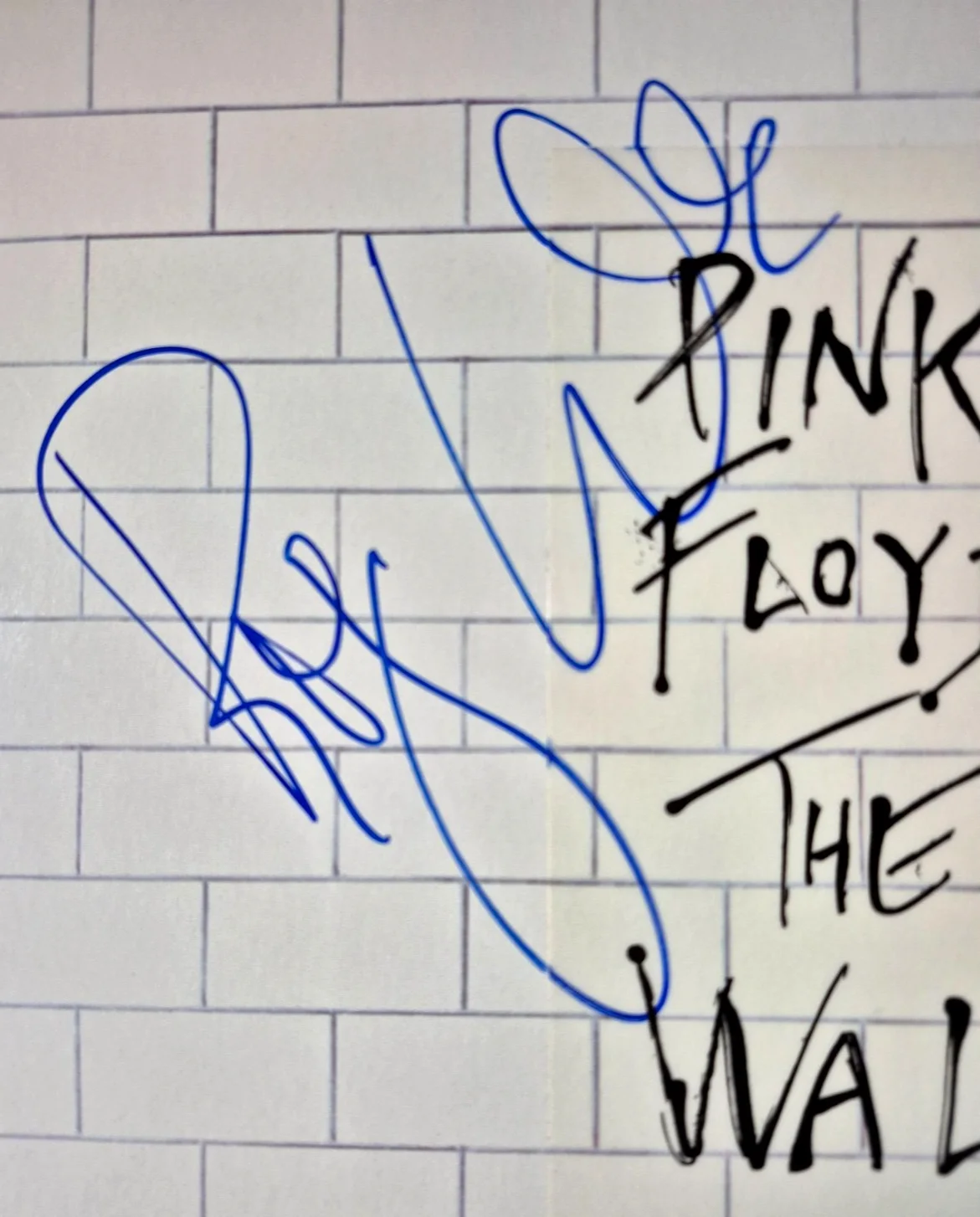 ROGER WATERS SIGNED PINK FLOYD THE WALL ALBUM VINYL RARE DAVID GILMOUR PSA COA, image 2