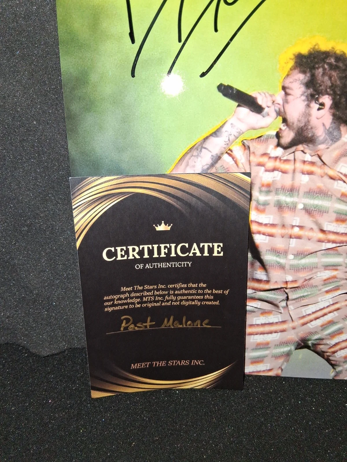 POST MALONE SIGNED AUTOGRAPHED 8X10 PHOTO COA, image 2