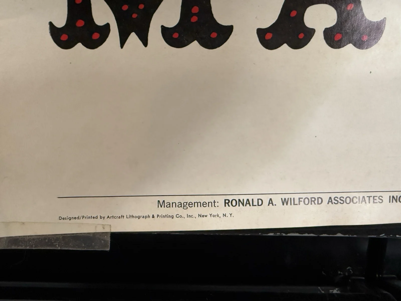 Not Signed — Marcel Marceau Poster LARGE Vintage 1975 tour!, image 5