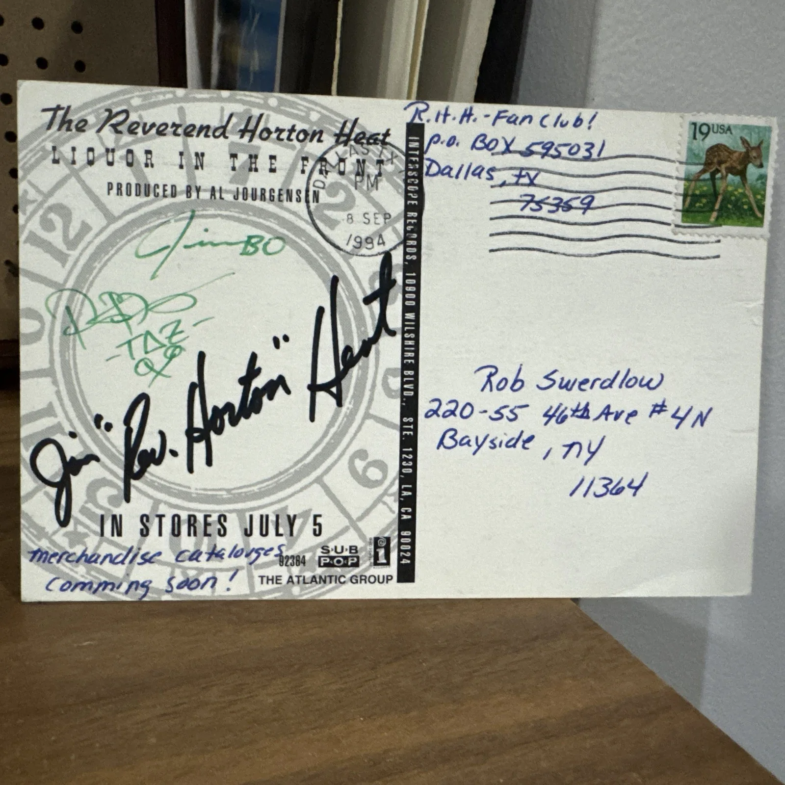 Jimmie Vaughan Autographed 0riginal Photo W/ Kim Wilson Fabulous Thunderbirds, изображение 3