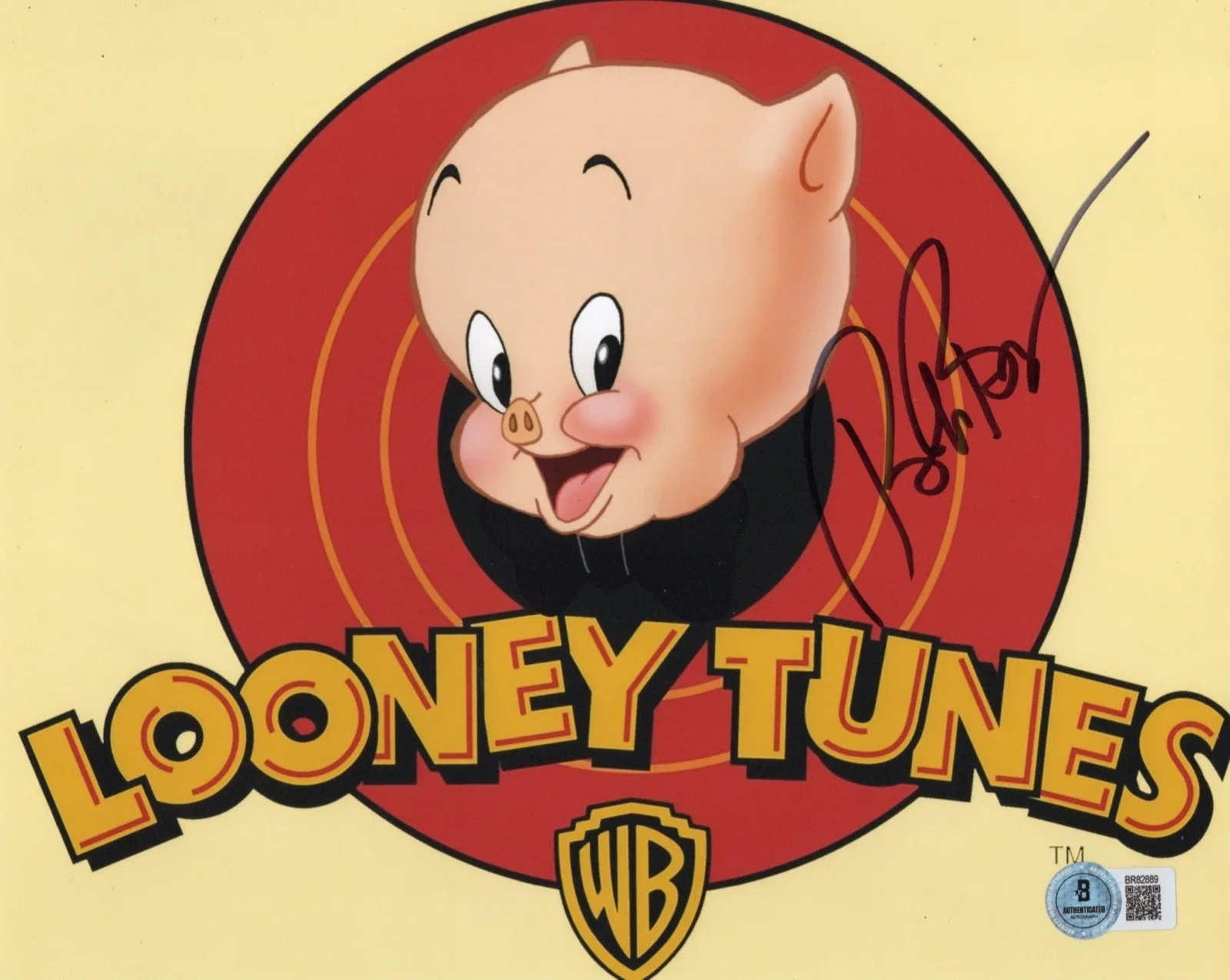 Bob Bergen — Bob Bergen LOONEY TUNES Autographed Signed PORKY PIG 8x10 Photo Beckett