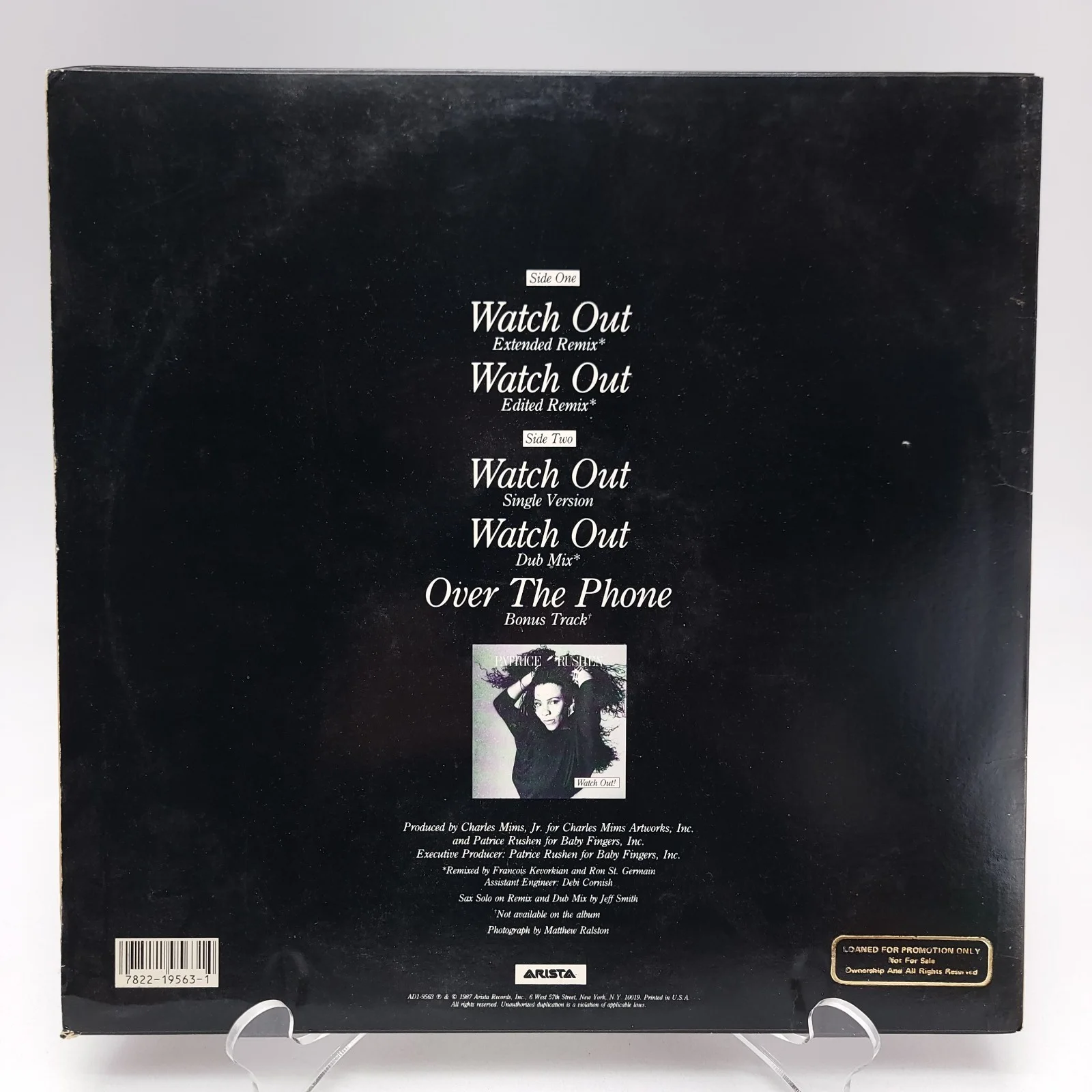 Patrice Rushen Autographed Signed Album Watch Out PROMO SINGLE Vinyl Record, изображение 3