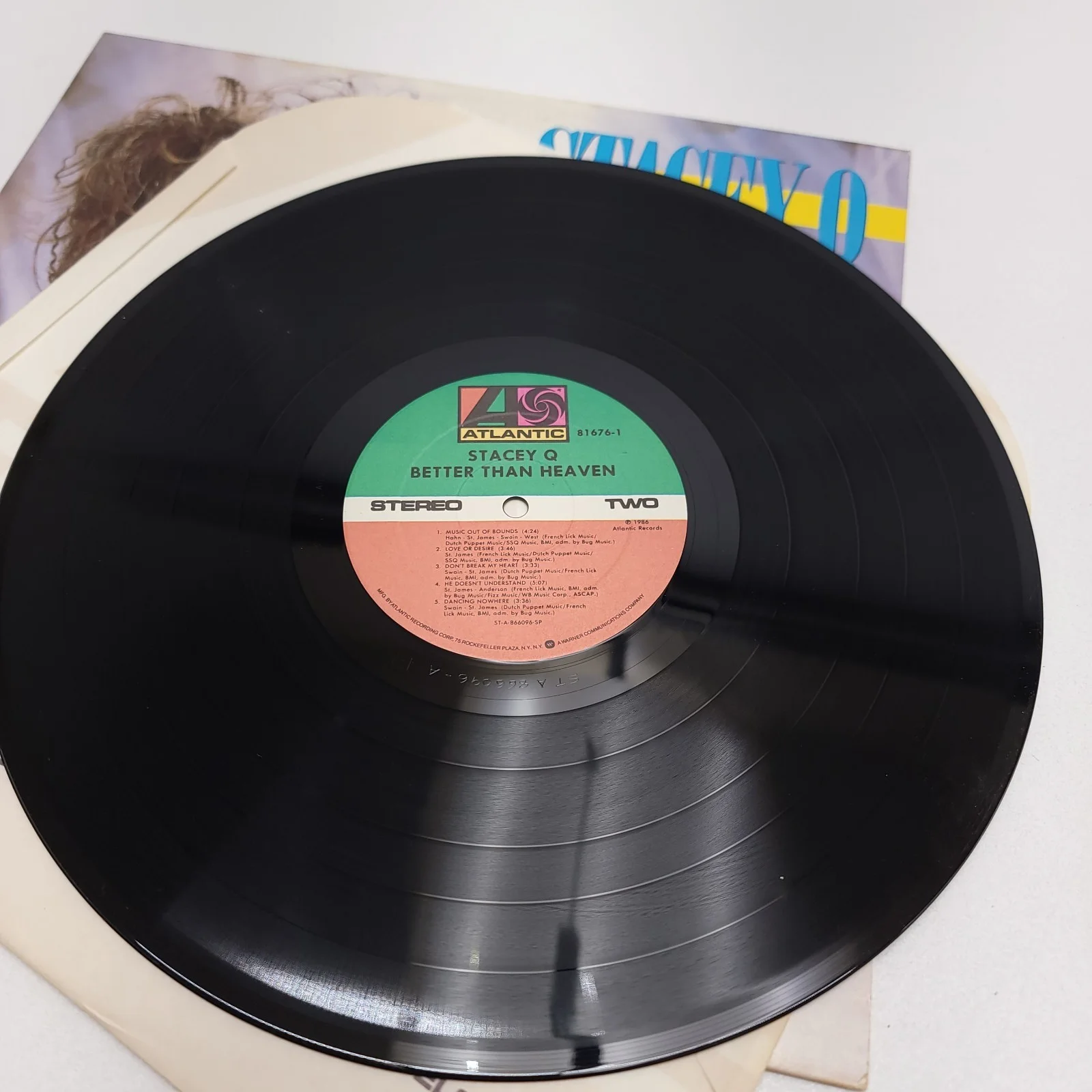 Stacey Q Signed Autographed Record Album Cover Better Than Heaven, изображение 5