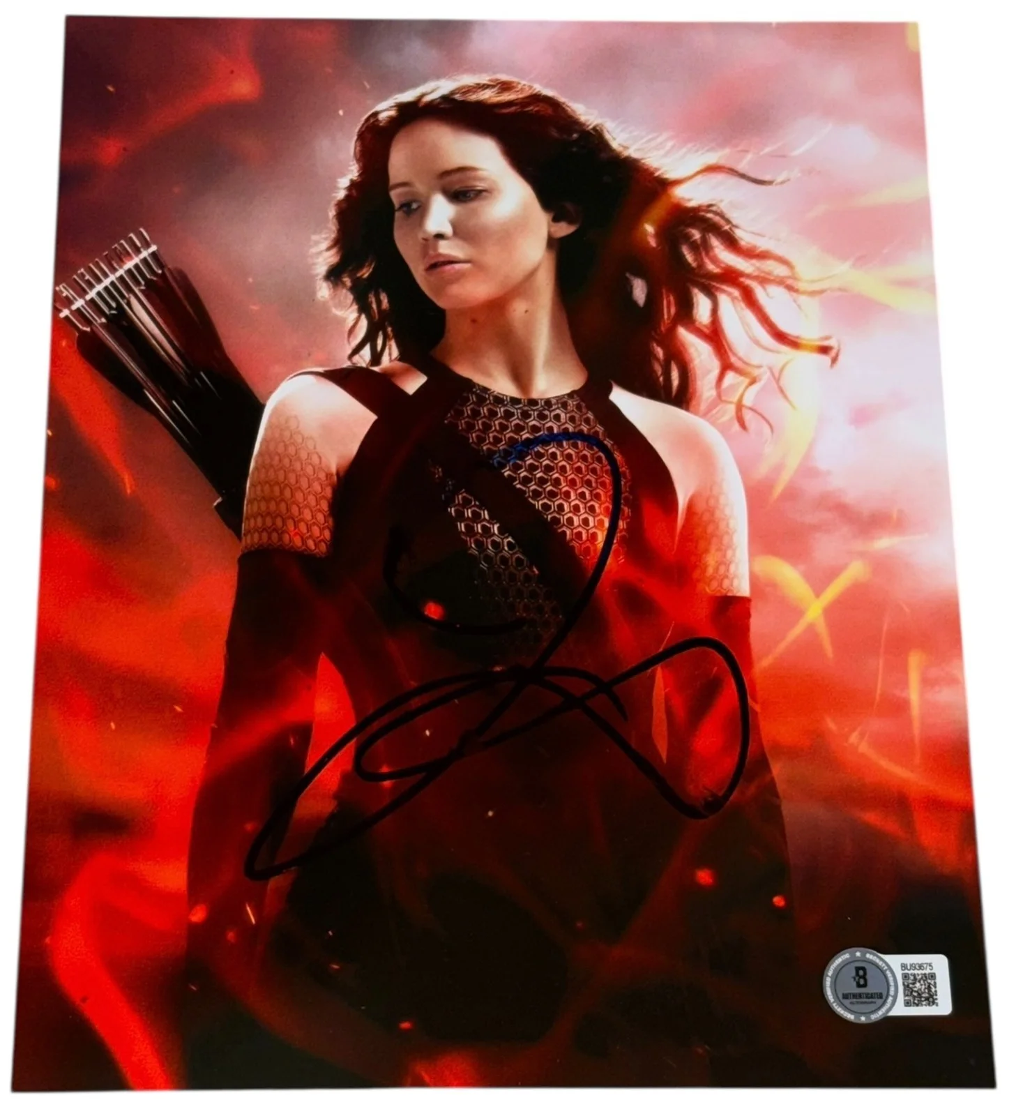 Jennifer Lawrence — Jennifer Lawrence Signed Autograph 8x10 Photo Authentic The Hunger Games Beckett