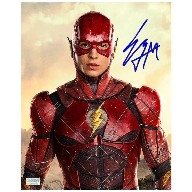 Ezra Miller — Ezra Miller Autographed 2021 Justice League The Flash 8x10 Photo