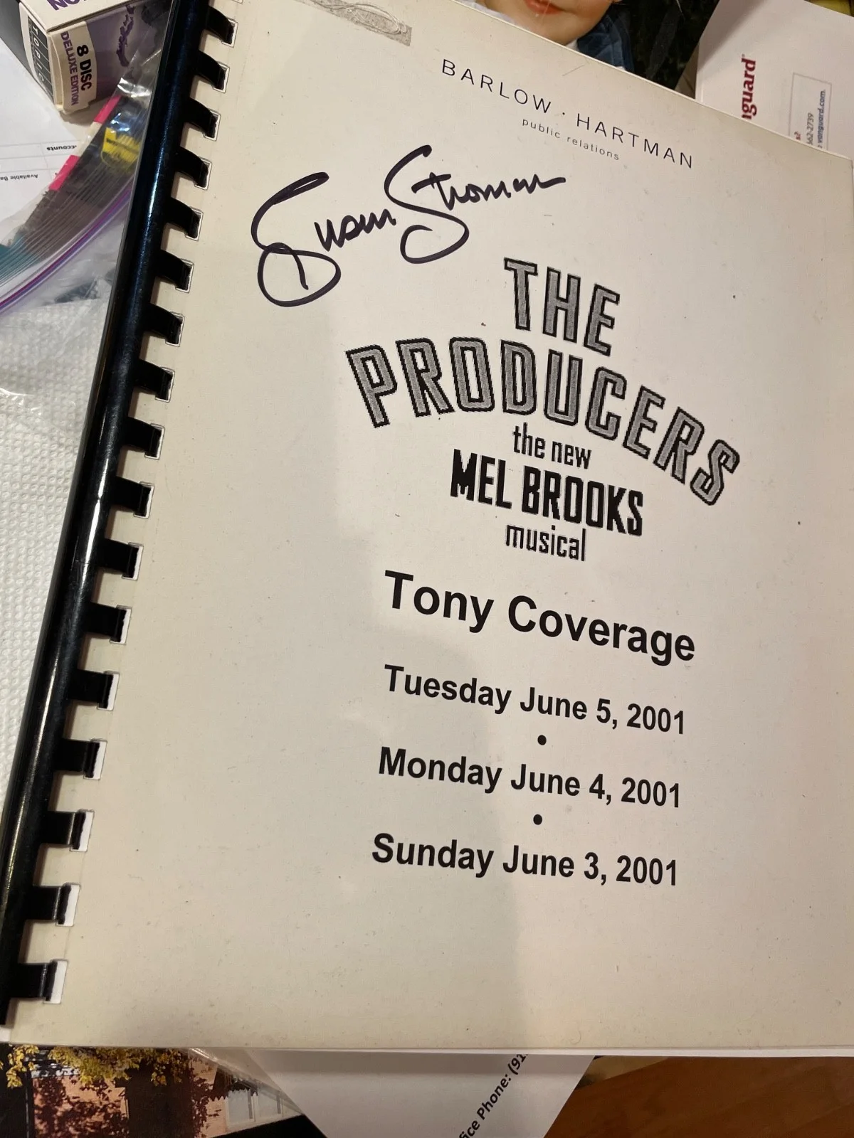 Susan Stroman — Susan Stroman "The Producers" Autograph Publicity Book, image 2