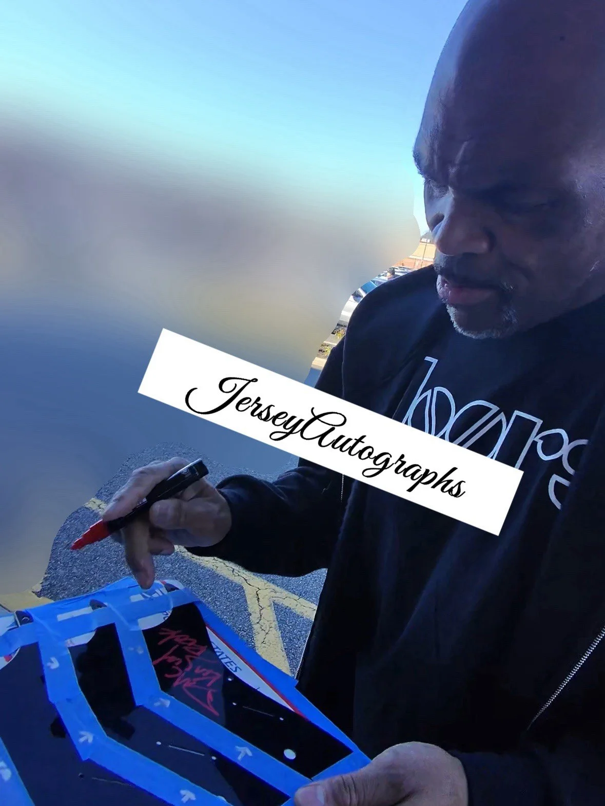 DMC Darryl McDaniels Autographed/Signed RUN DMC Guitar Pick Guard Exact Proof!, image 3