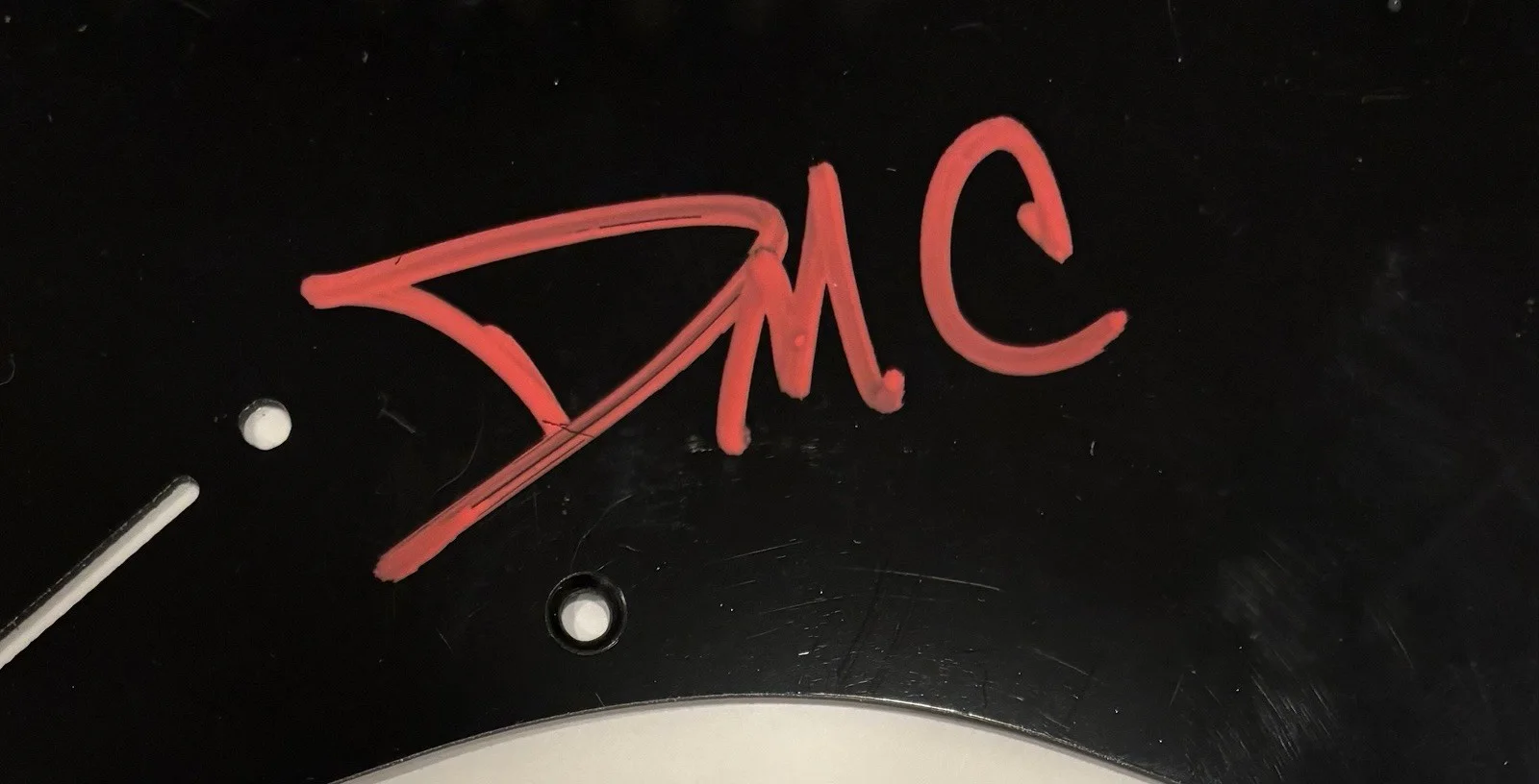 DMC Darryl McDaniels Autographed/Signed RUN DMC Guitar Pick Guard Exact Proof!, image 2