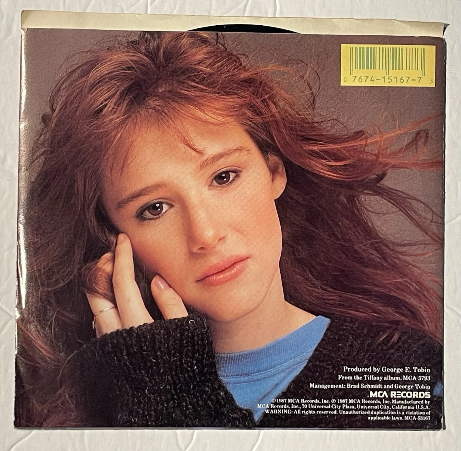 Tiffany I Think We’re Alone Now Signed 7” 45 Vinyl Record Personalized, image 2