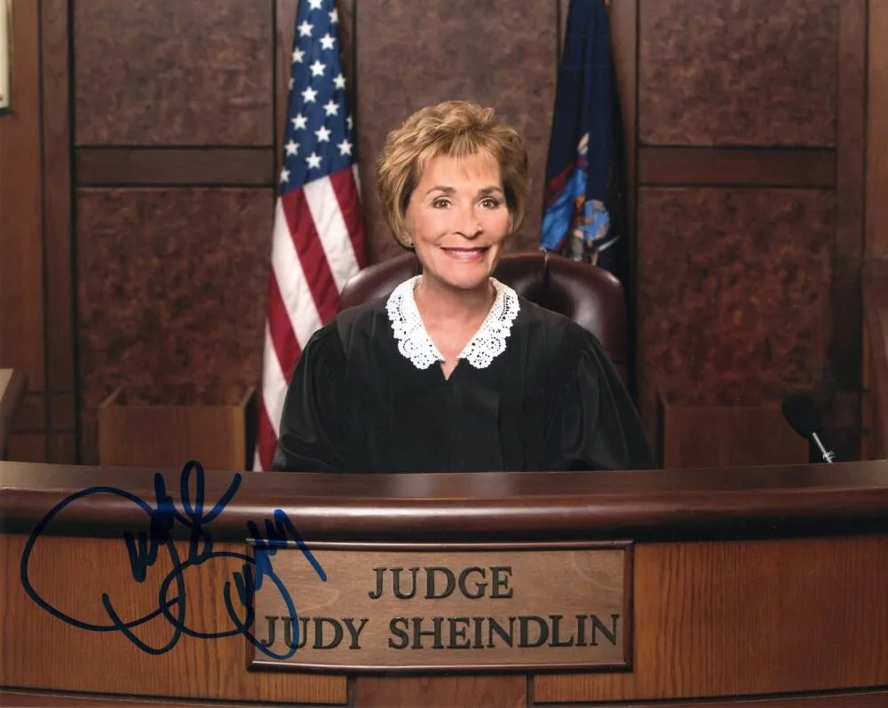Judy Sheindlin — Judge Judy Sheindlin Signed Autograph 8x10 Photo - Beloved TV Judge Judy Justice