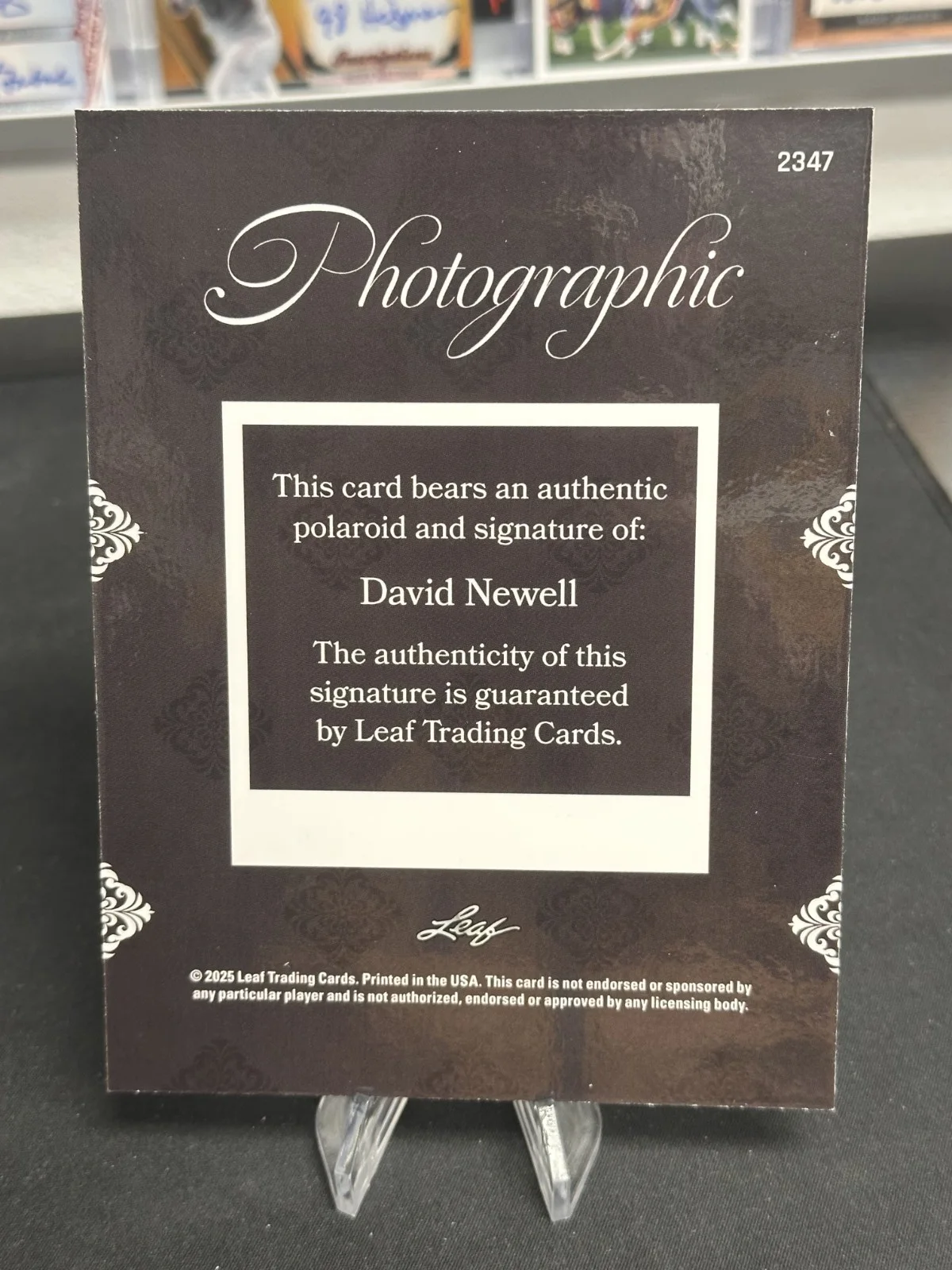 DAVID NEWELL MISTER ROGERS 2025 LEAF PHOTOGRAPHIC AUTOGRAPH POLAROID 1/1 RARE, изображение 2