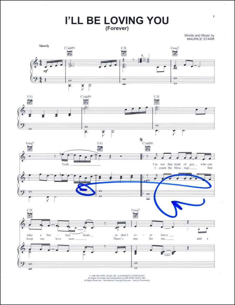 Donnie Wahlberg — Donnie Wahlberg New Kids NKOTB Signed Autograph I'll Be Loving You Sheet Music
