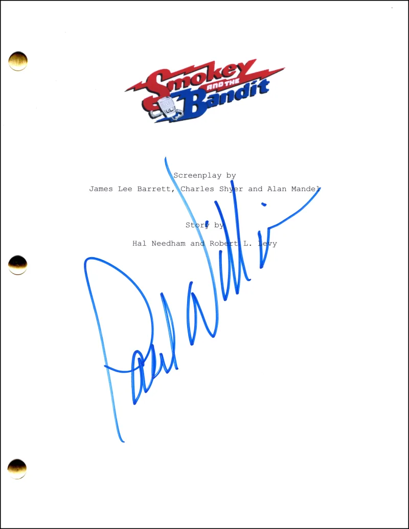 Paul Williams — Paul Williams Signed Autograph Smokey and the Bandit Movie Script - Little Enos