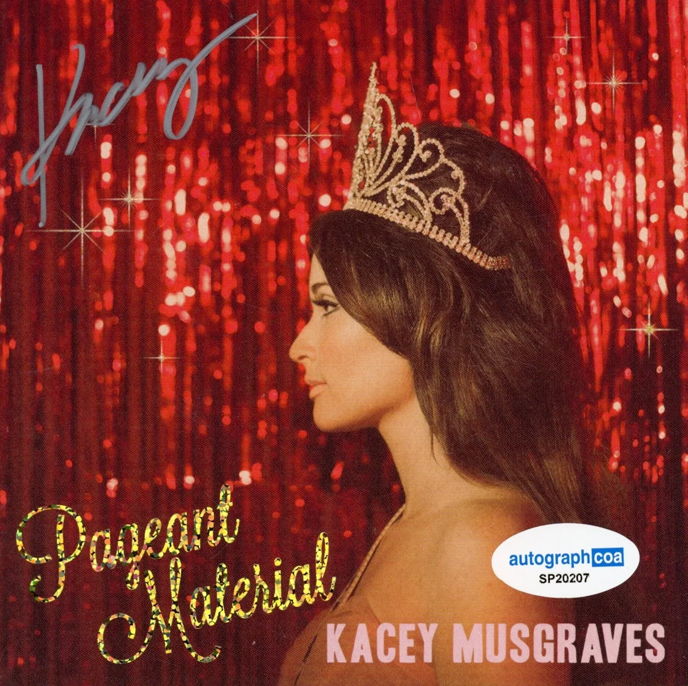 Kacey Musgraves Signed Autograph Pageant Material CD Framed Golden Hour ACOA COA, image 3