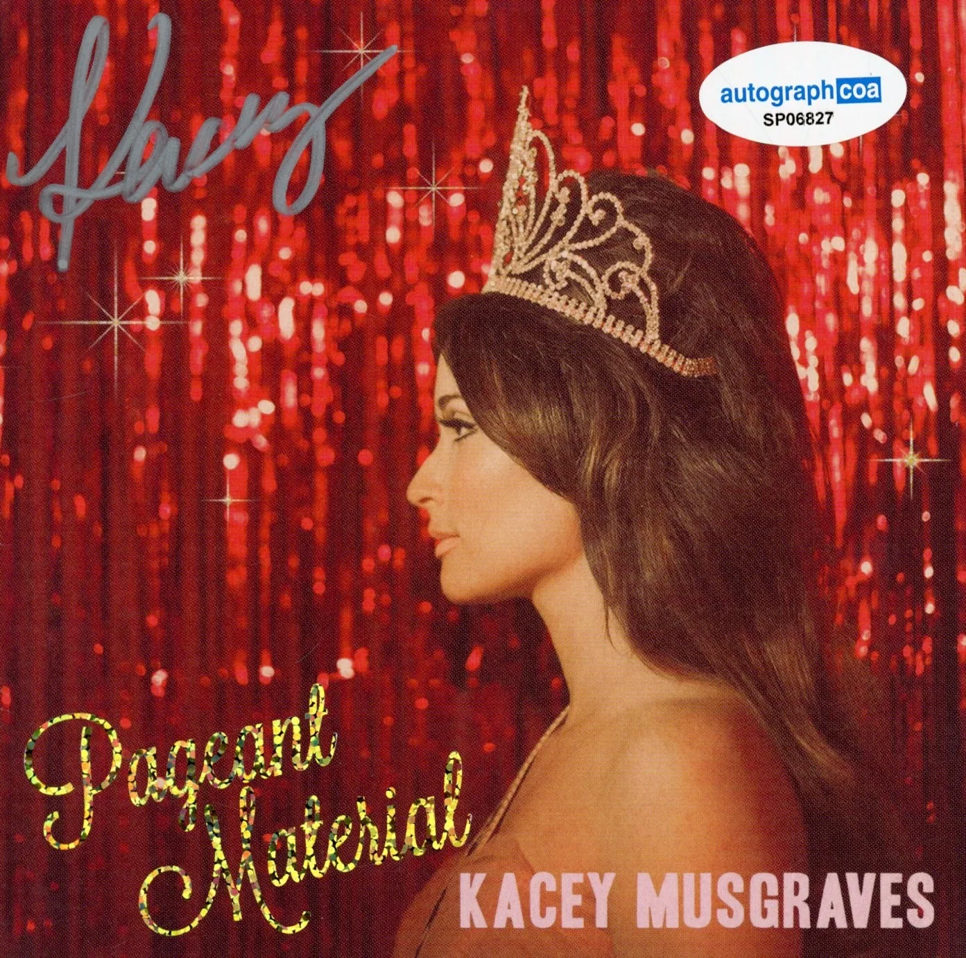 Kacey Musgraves Signed Autograph Pageant Material CD Framed Golden Hour ACOA COA, image 4