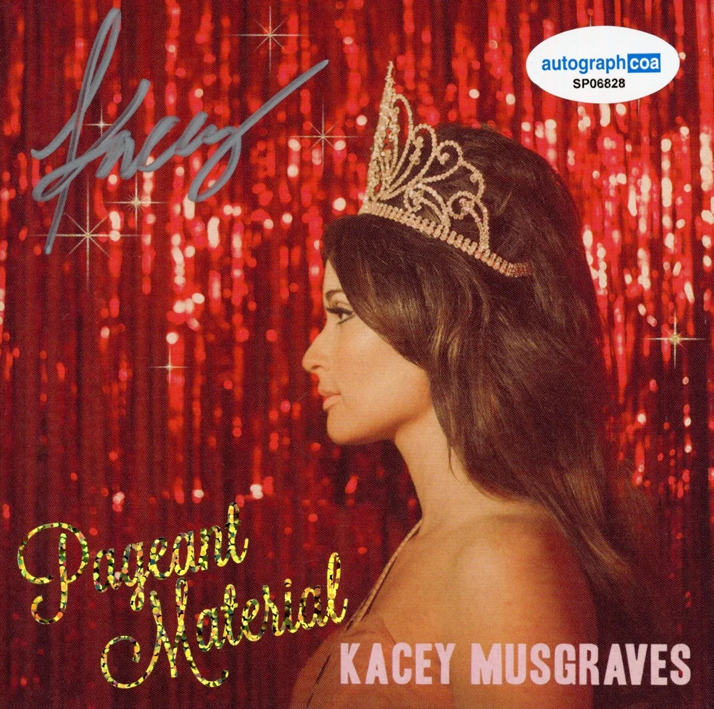 Kacey Musgraves Signed Autograph Pageant Material CD Framed Golden Hour ACOA COA, image 5