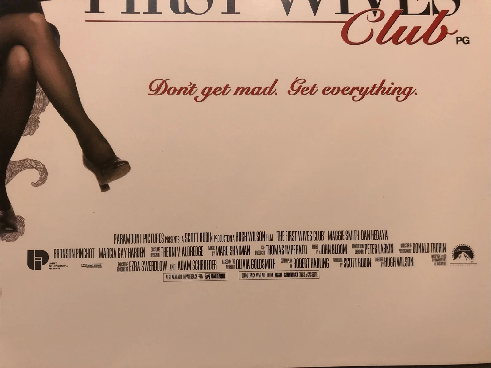 Cinema Film Mini Poster - “The First Wives Club” - Goldie Yawn, Bette Milder, изображение 5