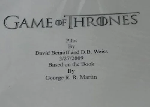 D. B. Weiss, David Benioff — Game of Thrones Pilot Manuscript Signed, image 2