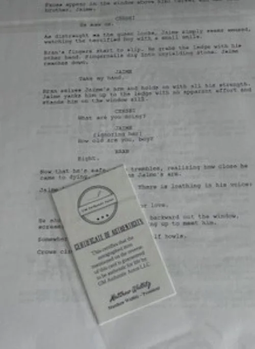 D. B. Weiss, David Benioff — Game of Thrones Pilot Manuscript Signed, image 4