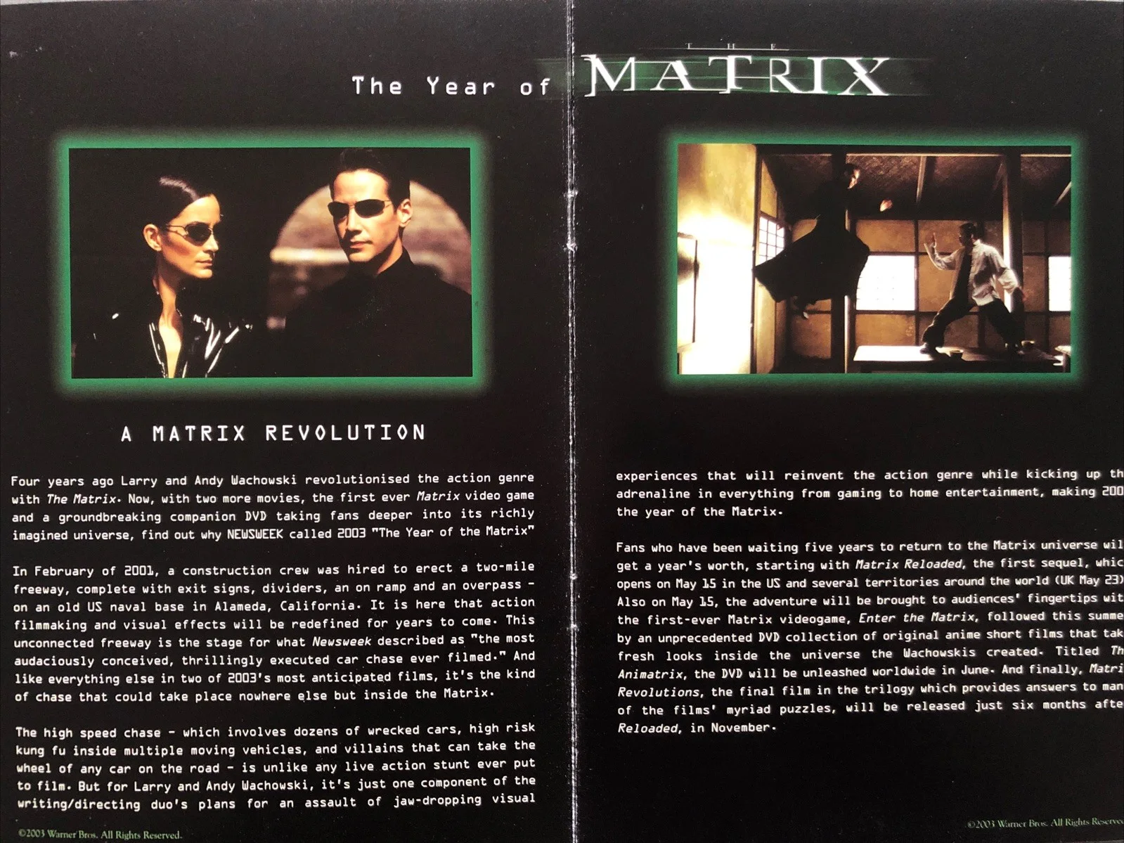 Cinema Press Booklet - “ The Matrix” Promotional - Film Collectable, изображение 2