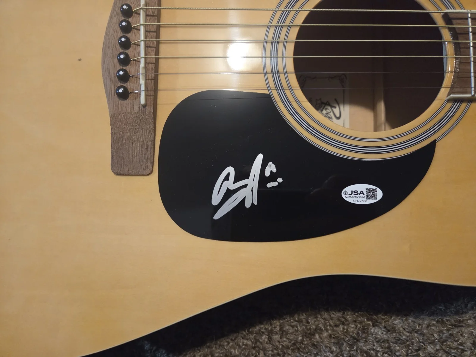 Brent Smith Shinedown Second Chance Planet Zero Autographed Rogue Guitar JSA, image 2
