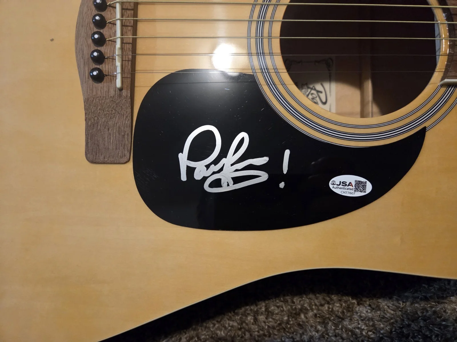 Paul Young Everytime You Go Away Reflections Autographed Rogue Guitar JSA, image 2