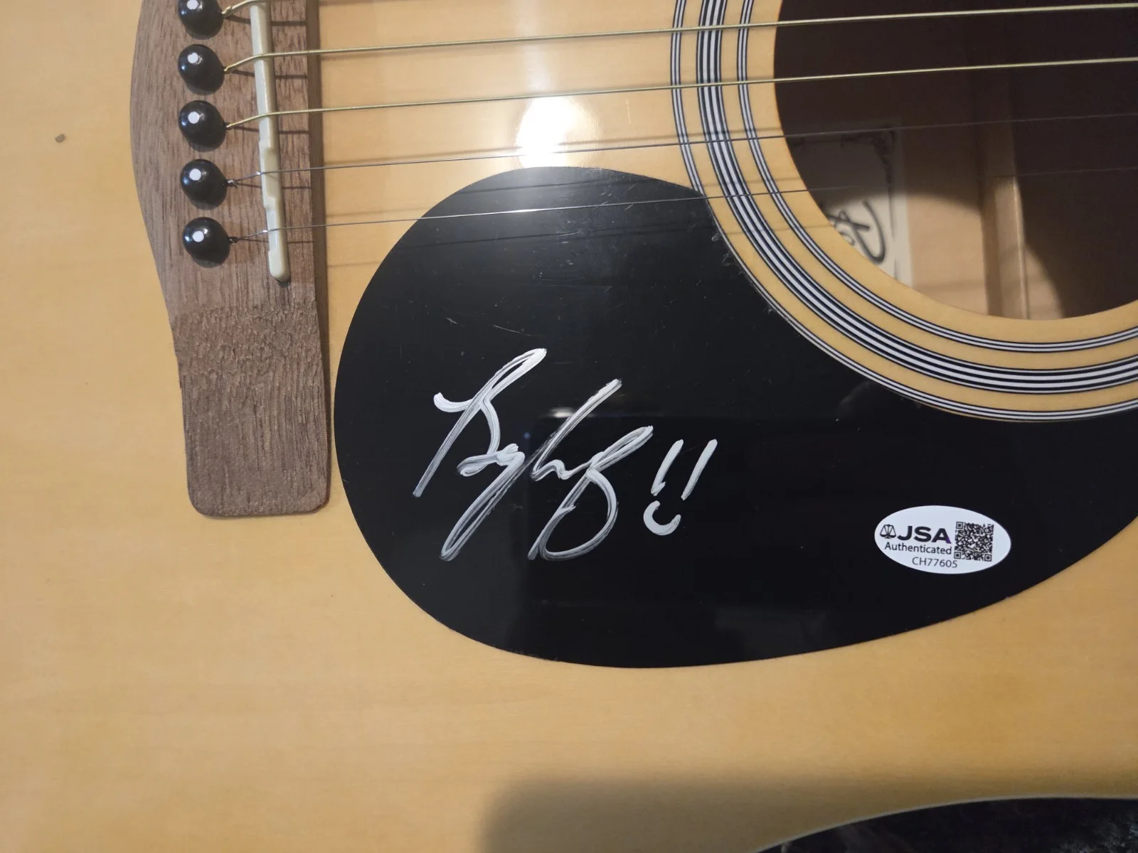 Bayker Blankenship Maxed Out 300 Miles Autographed Rogue Guitar JSA, image 2