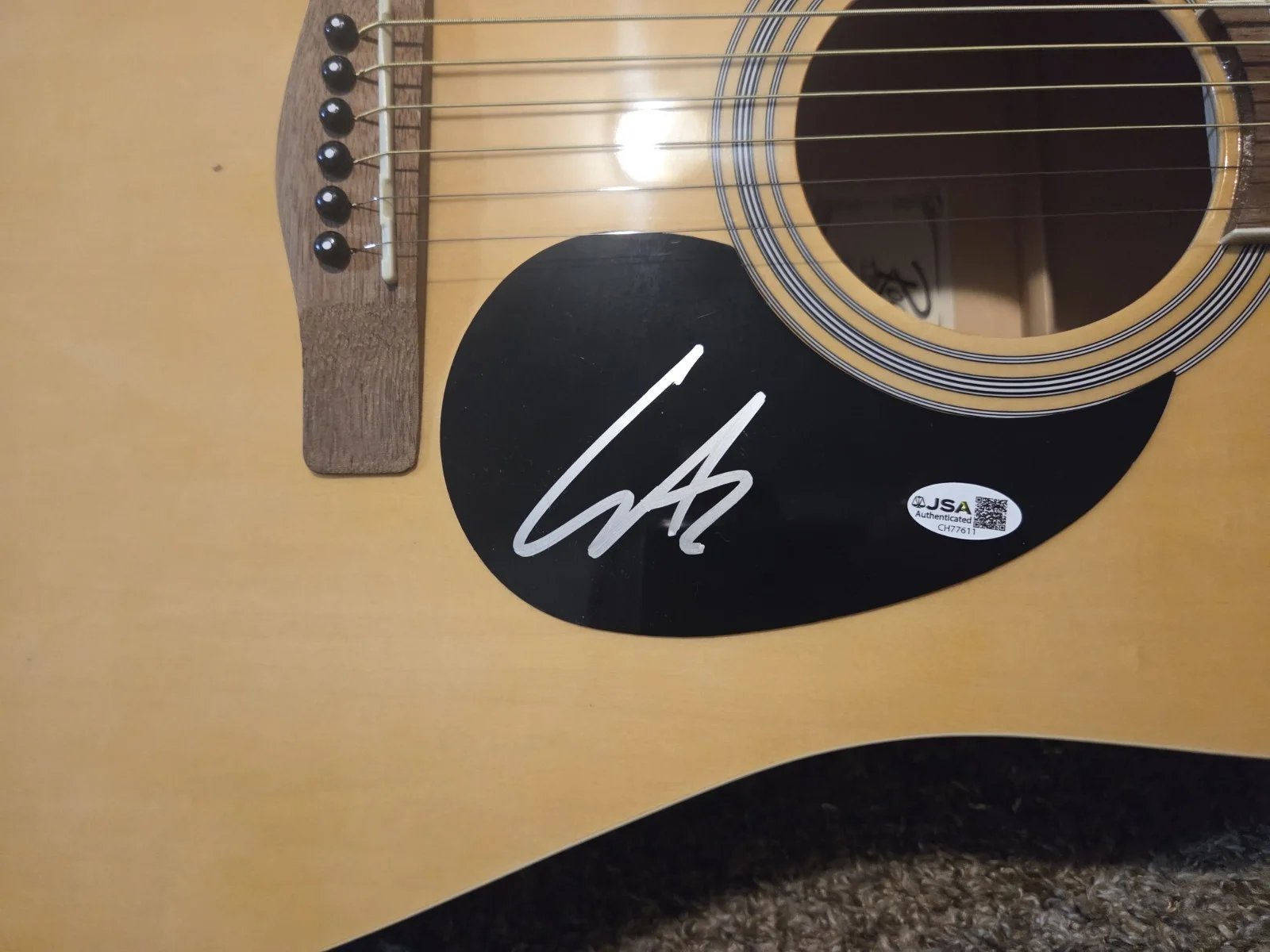 Cooper Alan Feel Like Hell Today First Rodeo Autographed Rogue Guitar JSA, image 2