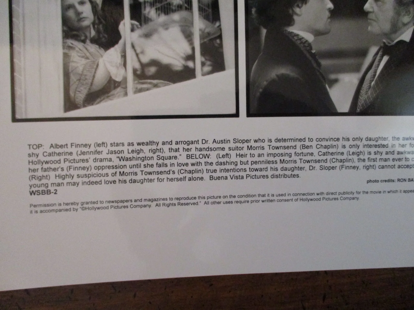 Jennifer Jason Leigh/Ben Chaplin/Albert Finney(WASHINGTON SQUARE)1997 8x10 Photo, image 3