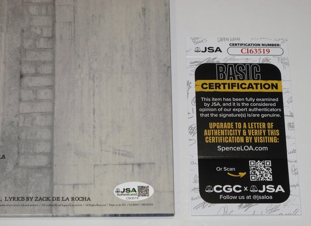 Tom Morello — Tom Morello signed RAGE AGAINST THE MACHINE "BATTLE OF LOS ANGELES" Vinyl JSA, image 3